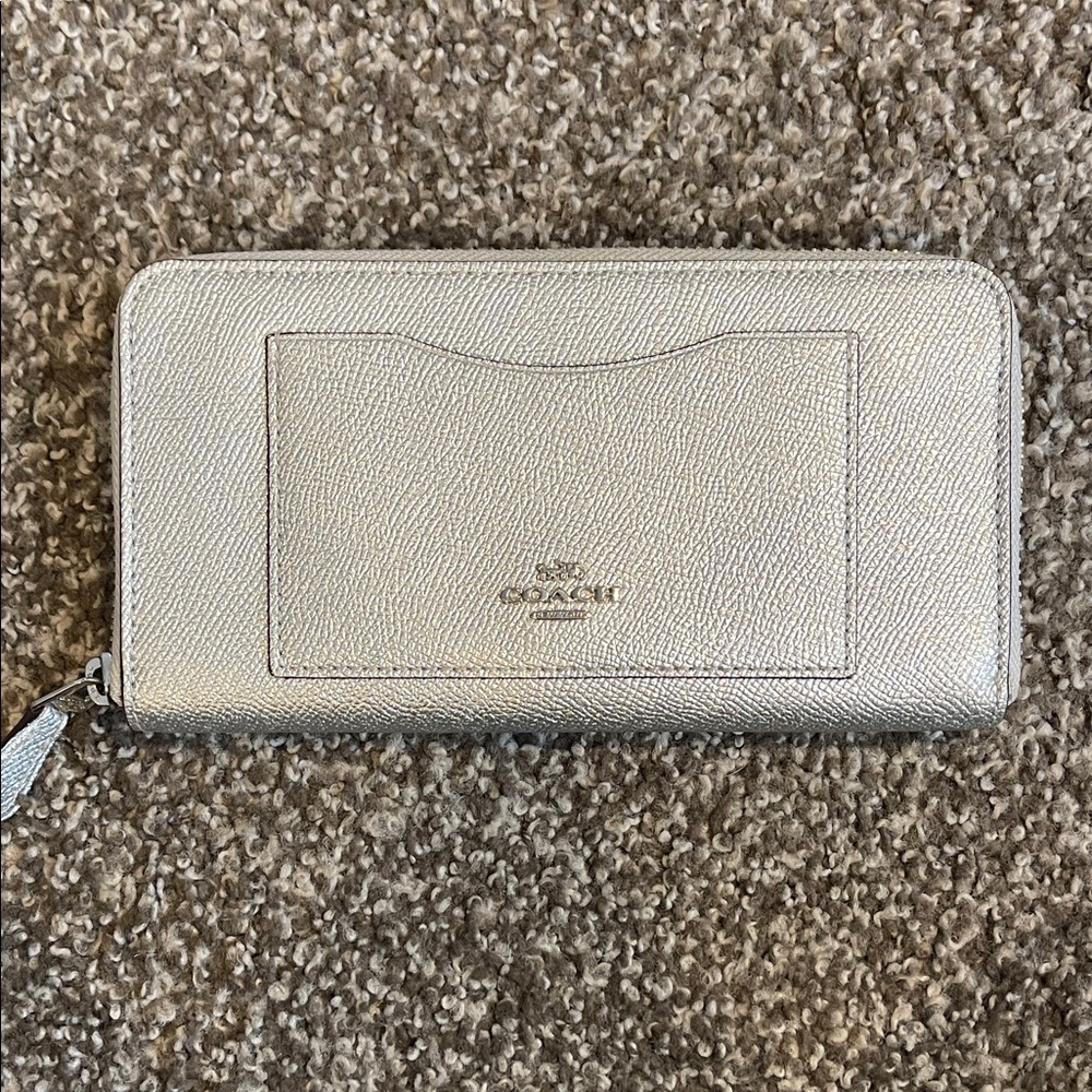Coach Metallic Silver Wallet